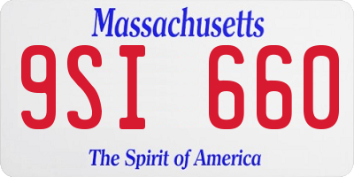 MA license plate 9SI660