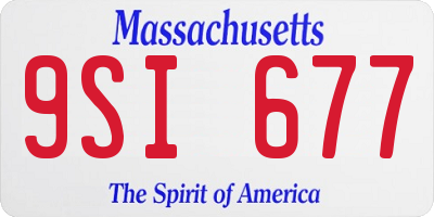 MA license plate 9SI677