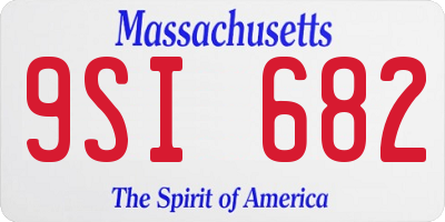 MA license plate 9SI682