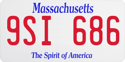 MA license plate 9SI686
