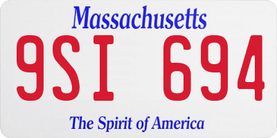 MA license plate 9SI694