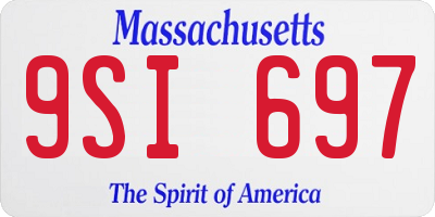 MA license plate 9SI697