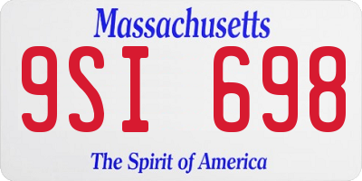 MA license plate 9SI698