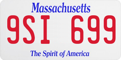 MA license plate 9SI699