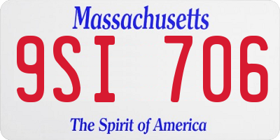 MA license plate 9SI706