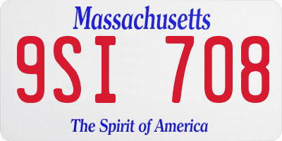 MA license plate 9SI708