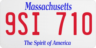 MA license plate 9SI710