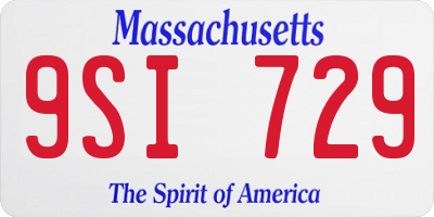 MA license plate 9SI729