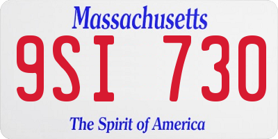 MA license plate 9SI730