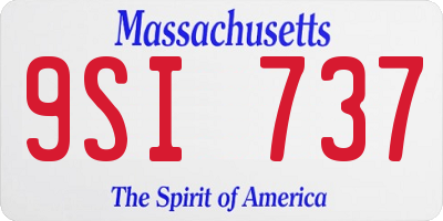 MA license plate 9SI737