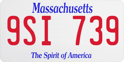 MA license plate 9SI739