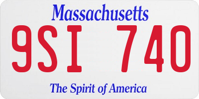 MA license plate 9SI740