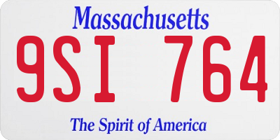 MA license plate 9SI764