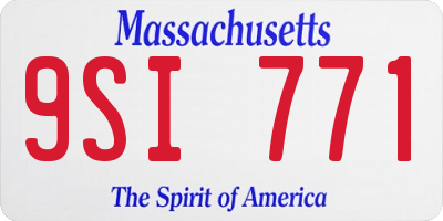 MA license plate 9SI771