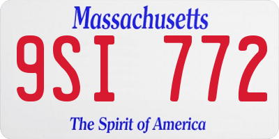 MA license plate 9SI772