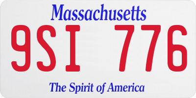 MA license plate 9SI776