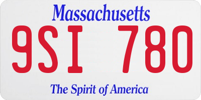 MA license plate 9SI780