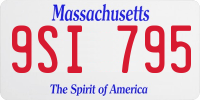 MA license plate 9SI795