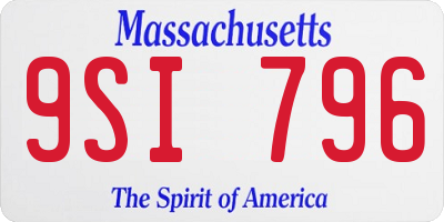 MA license plate 9SI796