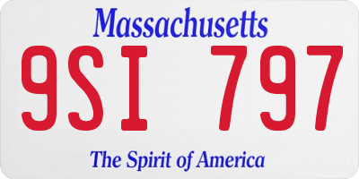 MA license plate 9SI797