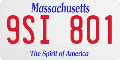 MA license plate 9SI801