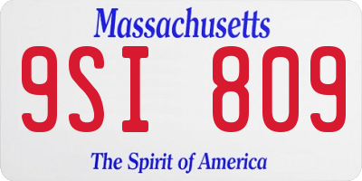 MA license plate 9SI809