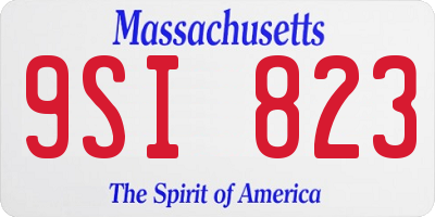 MA license plate 9SI823