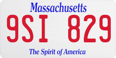 MA license plate 9SI829