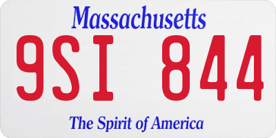 MA license plate 9SI844