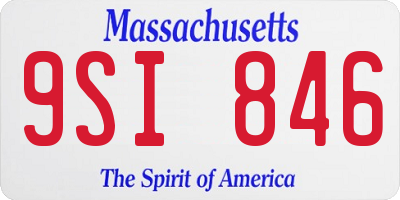 MA license plate 9SI846