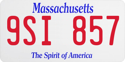 MA license plate 9SI857