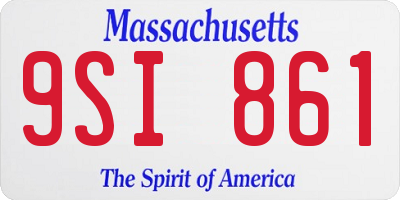 MA license plate 9SI861