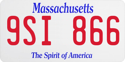 MA license plate 9SI866