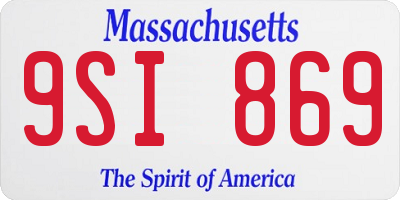 MA license plate 9SI869