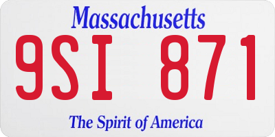 MA license plate 9SI871