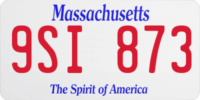 MA license plate 9SI873