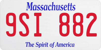 MA license plate 9SI882