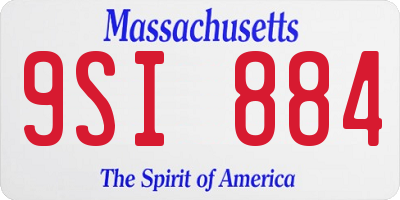 MA license plate 9SI884