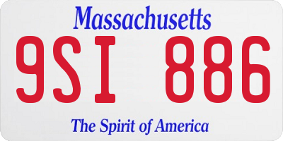 MA license plate 9SI886