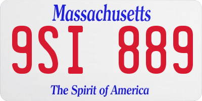 MA license plate 9SI889