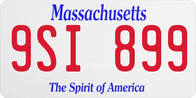 MA license plate 9SI899