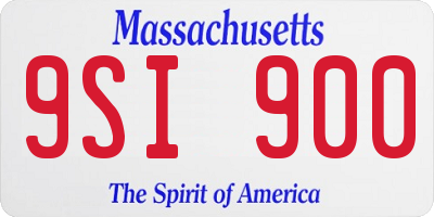 MA license plate 9SI900