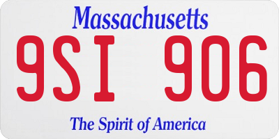 MA license plate 9SI906