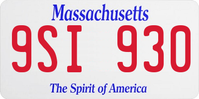 MA license plate 9SI930