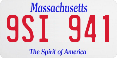 MA license plate 9SI941