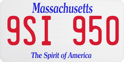 MA license plate 9SI950
