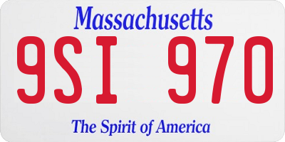 MA license plate 9SI970