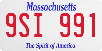 MA license plate 9SI991