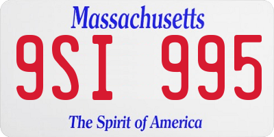MA license plate 9SI995