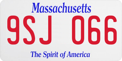 MA license plate 9SJ066